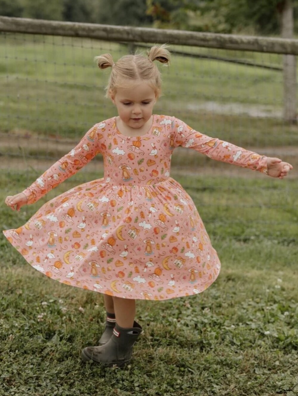 Jammers- Harvest Moon Long Sleeve Twirl Dress